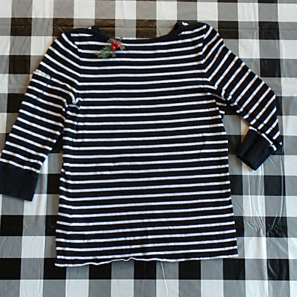 Lucky brand woman's 3/ 4 sleeve striped shirt - Picture 4 of 4